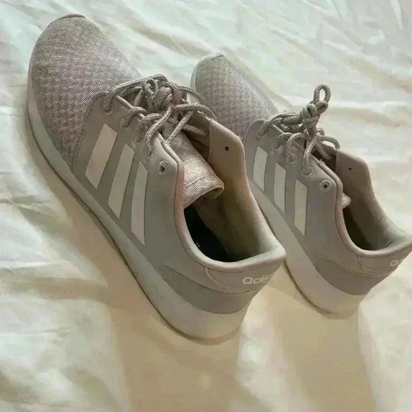 Adidas Women’s Cloudfoam QT Racer Running Shoe Size 8.5 Low Top Purple White - Picture 5 of 13